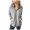 Gray, variant on Fesfesfes Women Hooded Solid Color Zipper Long Sleeve Sport Blouse Tops Hooded Sweatshirt Plus Size $10