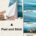thumbnail image 4 of Peel and Stick Wallpaper Ripples blue water surface Modern Art Wall Mural Decor Self Adhesive and Removable 100in x 144in, 4 of 8