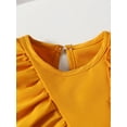 thumbnail image 5 of Mikrdoo 18 Months Baby Girls Fashion Pattern Print 24 Months Girls Ruffle Splice Sleeveless Casual Dress For Summer Outdoor Yellow, 5 of 8