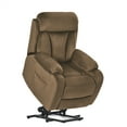 thumbnail image 3 of Power Lift Recliner with Overstuffed Pillow, Motorized Living Room Sofa Chair with Side Pocket, Electric Recliner Chair for Elderly and Adults, Home Theater Seating, Remote Control, 3 of 6