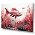 thumbnail image 2 of Designart "The Underwater Monochrome Ballet Of Coral And Grey Fish I" Coastal Coral Under Water Canvas Wall Art, 2 of 7