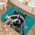 thumbnail image 3 of 1pc Raccoon with Bag Absorbent Non-Slip Bathroom Thickened Flannel Rug Decor,Soft,Quick Drying,Suitable For Indoor/outdoor Use,Bathrooms,Bedrooms,Kitchens,Terrace,Laundry Rooms,16"x24", 3 of 9
