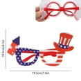 thumbnail image 3 of Clearance Under $5!Yyuenw 4th of July American Flag Glasses Patriotic Party Sunglasses Independence Day Eyeglasses Plastic Eyewear for Memorial Day Party Favors Photo Booth Props, 3 of 5