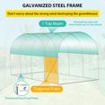 thumbnail image 4 of GloryStar Walking Tunnel Greenhouse, Walk-In Greenhouse with Bottom Widening Design, Galvanized Steel Frame, 4 of 8