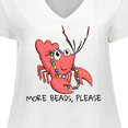 thumbnail image 4 of Inktastic More Beads, Please Cute Mardi Gras Crawfish Women's Plus Size V-Neck T-Shirt, 4 of 5