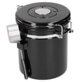 thumbnail image 4 of Recipiente sellado para granos de café de 1,5 l con válvula de escape para almacenar hojas de té y frutos secos (café negro de 1,5 l (grano de café rempli de 500 g)), 4 of 10