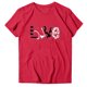thumbnail image 1 of Gibobby Casual Playera de Manga Corta para Mujer Camiseta manga corta con cuello redondo y estampado deportivo divertido informal para mujer(Rojo,M), 1 of 3