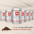 thumbnail image 6 of illy Whole Bean Coffee, Classico Medium Roast, 100% Arabica, 8.8 oz, 6 Pack, 6 of 8