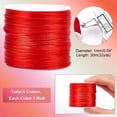 thumbnail image 3 of 180 Yards Pink Rattail Satin Cord 1mm Nylon String Bracelet String Thread Chinese Knotting Cord for Valentine Friendship Bracelet Necklace Macramé Trim Dream Catchers Braid Hair, 3 of 9