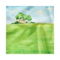 thumbnail image 1 of Grass Decorative Satin Napkins Set of 4, Watercolor Style Landscape Arrangement with Hand Drawn Trees European Pastoral View, Square Fabric Party & Dinner Napkin, 12", Green Brown, by Ambesonne, 1 of 2