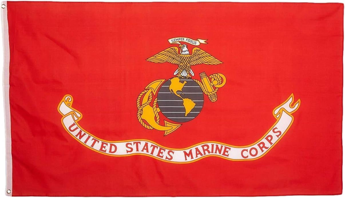 Valley Forge 3' x 5' Nylon US Marine Corps Outdoor Flag, Weatherproof
