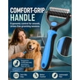 thumbnail image 3 of Pet Pro Grooming Tool, Deshedding Dog Brush Undercoat Rake Double Sided Cat Brushes Long Hair Dematting Comb Professional Extra-Wide Stainless Steel Teeth Supplies for Matted Fur on Cats Dogs, 3 of 8