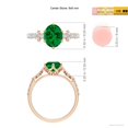 thumbnail image 5 of ANGARA Lab Grown 1.1 Ct Oval Emerald Side Stone Engagement Ring with Accents for Women in 14K Rose Gold (Size-8x6mm) | May Birthstone, Anniversary, Jewelry Gift for Women | Lab-Grown Emerald Ring, 5 of 9