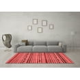 thumbnail image 3 of Ahgly Company Machine Washable Indoor Rectangle Abstract Red Modern Area Rugs, 6' x 9', 3 of 4