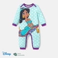 thumbnail image 1 of Disney Princess Baby Girls Long Sleeves Rompers Naia Graphic and Polka Dots Outfits Sizes 0-24M, 1 of 5