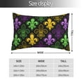 thumbnail image 4 of Kll Mardi Gras1 Pillow Covers Envelope Closure,Super Soft And Cozy Fuzzy Fleece Pillow Case Cover 16"X24", 4 of 8