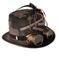 thumbnail image 4 of GRACEART Steampunk Goggles & Adult Top Hat Black Gold two Size Novelty Item, 4 of 5