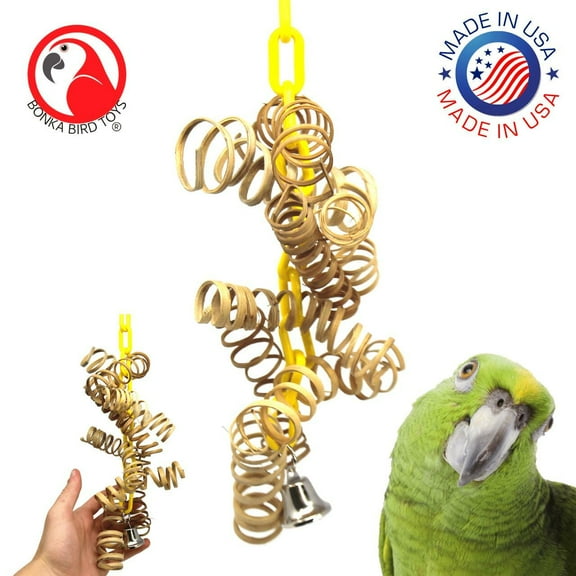 Bonka Bird Toys 3633 Large Bamboo Spring Small Medium Bird Toy