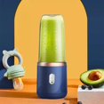 thumbnail image 4 of Estbridge Electric Mini Juicer 6 Blades with 2 Cups  Household Portable Blender Bottle Handhled Personal Blenders for Smoothies & Shakes  400ml  USB Rechargeable  8.7”x3.9”x3.9”  1PC  Blu, 4 of 7