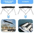 thumbnail image 4 of Leader Accessories 4 Bow Bimini Boat Top with Aluminum Fram,10 Colors,13 Sizes, 4 of 5