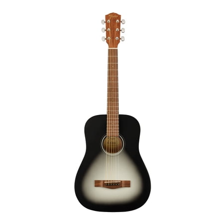 Fender Model FA-15 Silver 3/4 Size Steel Stringed Acoustic Guitar with Gig Bag