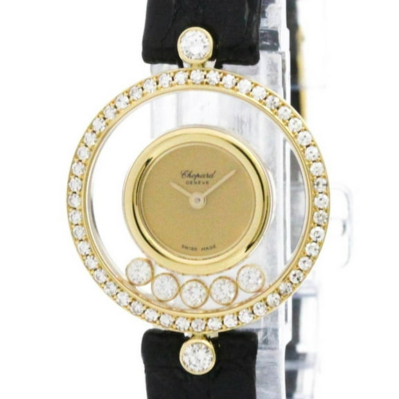 Pre-Owned CHOPARD Happy Diamond 18K Gold Quartz Ladies Watch 20/3926 Polished (Good)