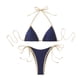thumbnail image 2 of Trajes de baño para mujer, bikinis de cintura alta con cordón ajustable, traje de baño fruncido, conjunto dividido, trajes de baño para mujer, trajes de baño para mujer, traje de baño para mujer, traj, 2 of 7