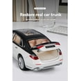 thumbnail image 4 of 1:24 Scale Mercedes-Benz S680 Diecast Model Car with Alloy Body, Openable Doors & Trunk, Gravity-Activated Sound & Light, Manual Engine Access, Four-Wheel Shock Absorption, and Pull-Back Sprint, 4 of 5