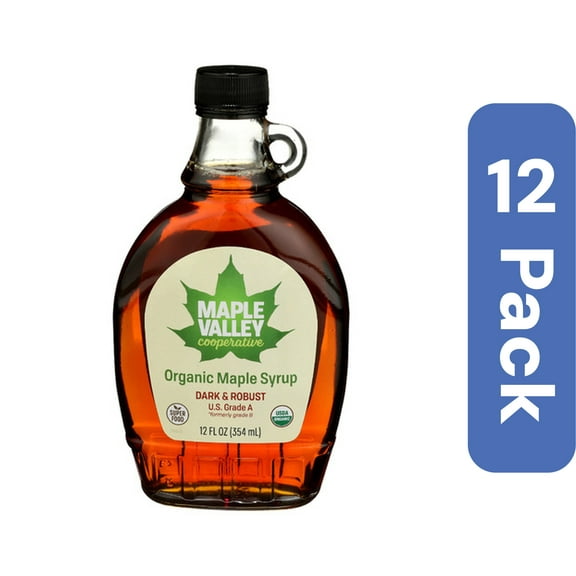 Maple Valley Cooperative Dark Robust Maple Syrup 12 oz (Pack of 12)