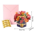 thumbnail image 2 of Pop Up Flower Bouquet Card, I Love You Card, Pink Thank You, Paper Flower Bouquet, 8X10 In, I Love You Banner, Mother’S Day, Pink Envelope, 1 Pc, 2 of 5