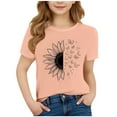 thumbnail image 2 of SGFCWSX Girls Short Sleeve T-Shirt, Kids Crewneck Print Regular Fit Casual Tops Watermelon Red Size 7-8Years, 2 of 4