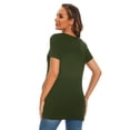 thumbnail image 2 of Women's Maternity Tops Shirts Short Sleeve Split Side Pregnancy Clothes, 2 of 5