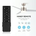 thumbnail image 3 of Bestco 52” Brushed Nickel Modern Integrated LED Ceiling Fan with Remote Control and Light Kit, 3 of 11