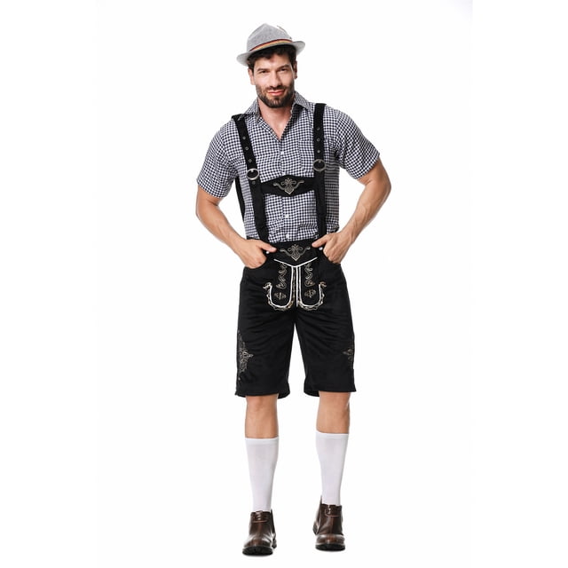 Traje de cerveza de talla dividida, pantalones con tirantes, traje de cerveza, traje de festival de cerveza de Múnich, pantalones con tirantes de bar