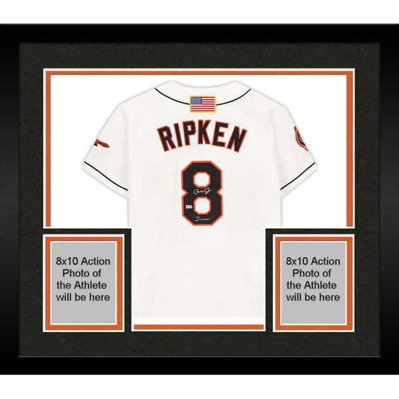Framed Cal Ripken Jr. Baltimore Orioles Autographed White Mitchell & Ness Authentic Jersey with "Ironman" Inscription - Fanatics Authentic Certified