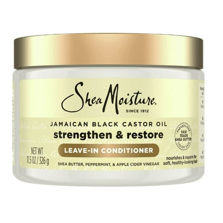 SheaMoisture Jamaican Black Castor Oil Strengthen & Restore Leave-in Conditioner All Hair, 11.5 oz