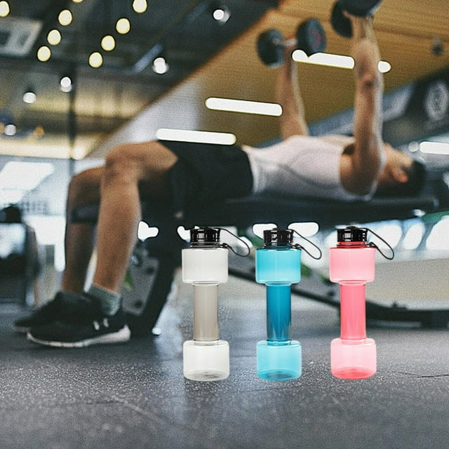Botella de Agua con Forma de Mancuerna, Herramienta Multifuncional de Hidratación y Fitness, Diseño de Tapa a Prueba de Fugas, Práctica para Deportes y Gimnasio, Compacta y Duradera, Capacidad de 700