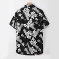 thumbnail image 6 of Alun Tropical Floral Button-Down Shirts for Women Relaxed Fit Short Sleeve Summer Tops Casual Lightweight Breathable Hawaiian Style Beach Vacation Blouses 1—Black XXXXL, 6 of 7