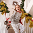 thumbnail image 3 of Christmas Tinsel Garland Holiday Home Display Wall Hanging Door Mantel Indoor Outdoor Winter Party Family Friends Seasonal Decoration, 78.7 inch 3-Piece A73, 3 of 5