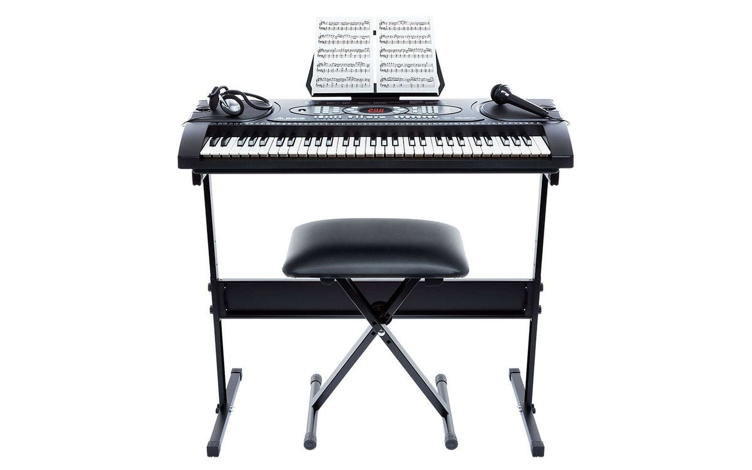 Alesis Melody 61 61-Key Portable Keyboard with Stand, Bench, Headphones,  and Microphone 