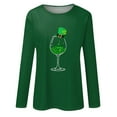 thumbnail image 4 of BDPORKAS St Patricks Day Shirts Women Lucky Irish Shamrock Long Sleeve Paddy's Day T-Shirts Graphic Tee Tops, 4 of 5