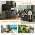 thumbnail image 5 of Costway 120 Gallon Patio Deck Box Outdoor Waterproof Storage Container for Tools Toys Brown, 5 of 11