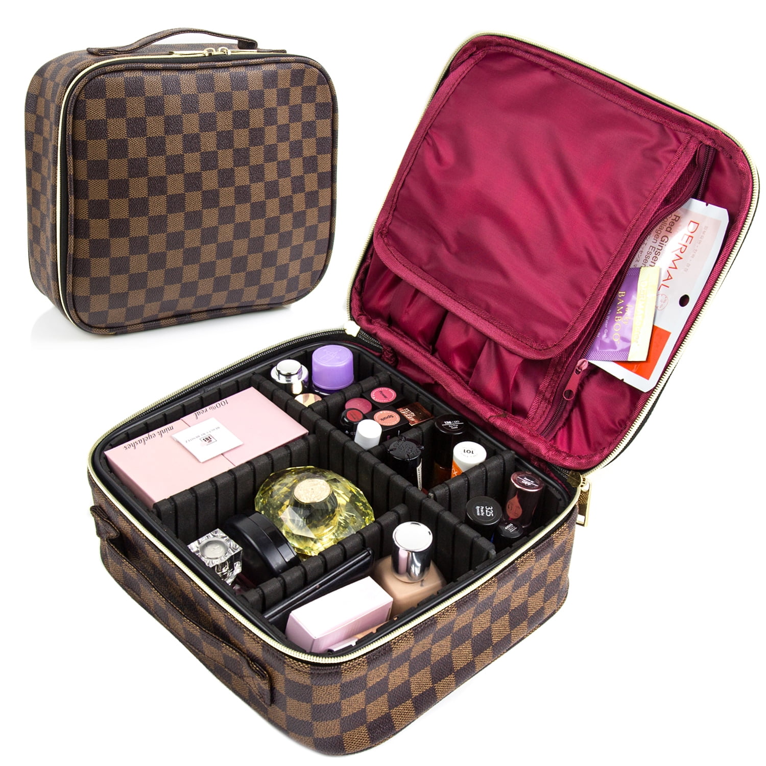 makeup bag travel train case