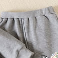 thumbnail image 4 of Girls 2Pcs Outfit Set Children Long Sleeved Hoodie Pants Cute Casual Set for 6-24 Months 2T 3T 4T 5T 6T Children Grey,5-6 Years, 4 of 9