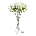 thumbnail image 2 of Ramo de rosas artificiales con tallos florales realistas para decoración de bodas en el hogar | Rosas de plástico sintético con tallos flexibles, 2 of 6