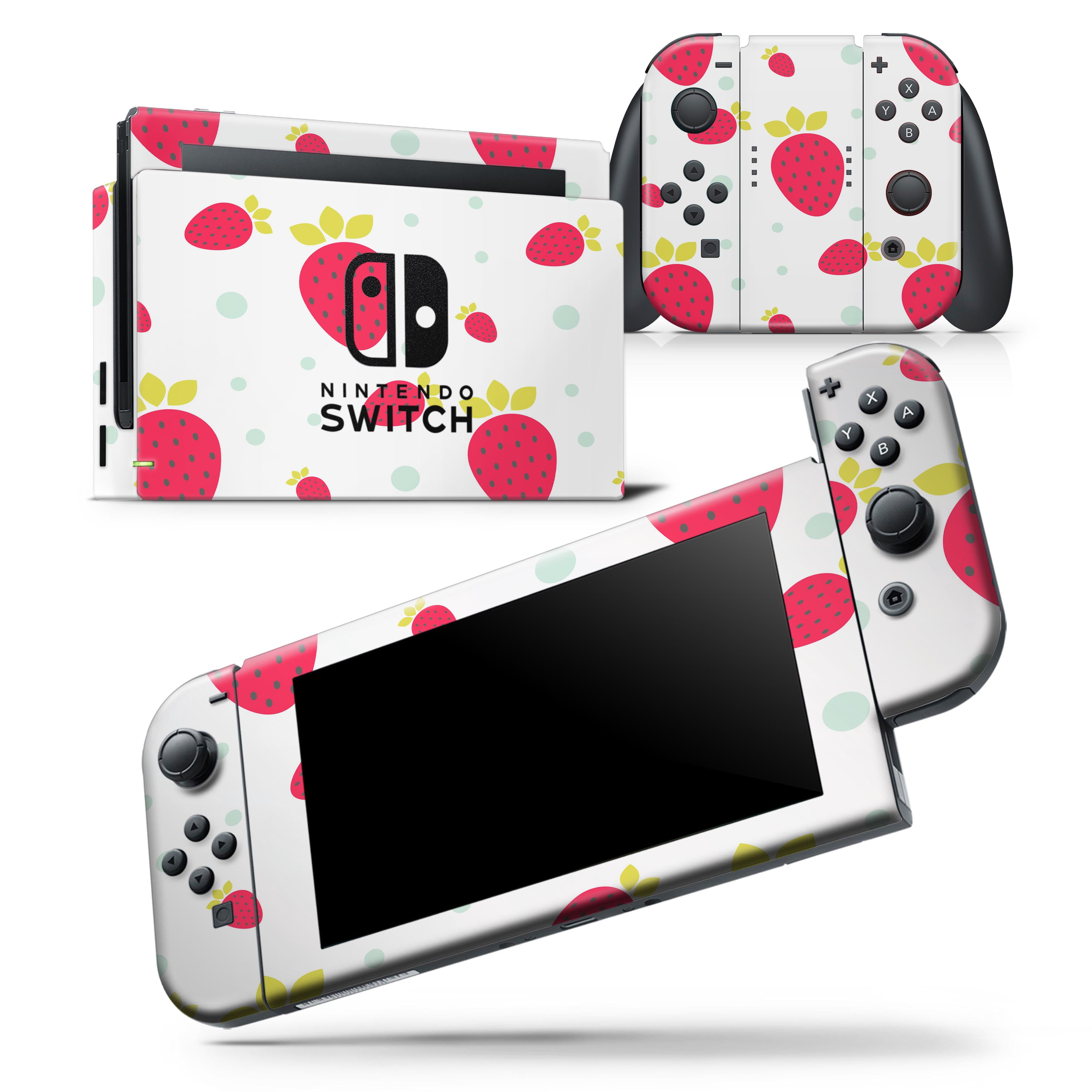 Summer Strawberries V1 Skin Wrap Decal Compatible With The Nintendo Switch Wii 06 Walmart Com Walmart Com