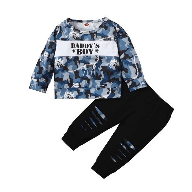 Conjunto De Bebé Para Niño Recién Nacido, Pantalones De Otoño E Invierno, Traje Con Estampado De Camuflaje, Conjunto De Ropa Infantil Odeerbi LM103-1345