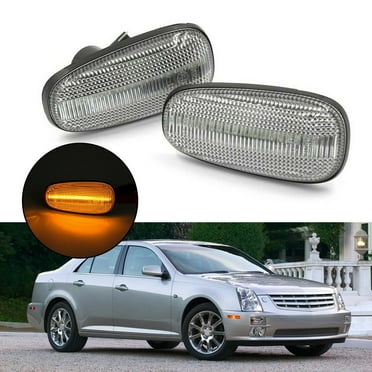 LYLONG 2Pcs Fender Side Marker Turn Signal Light Fit for Cadillac Sts 2005-11 for Corvette