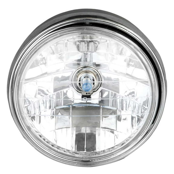 NS Motor ATV 7'' Round LED Headlight Assembly Clear with Bulb Universal for Harley, for HONDA, for Suzuki, for Kawasaki, for Yamaha, for Ducati, for BMW