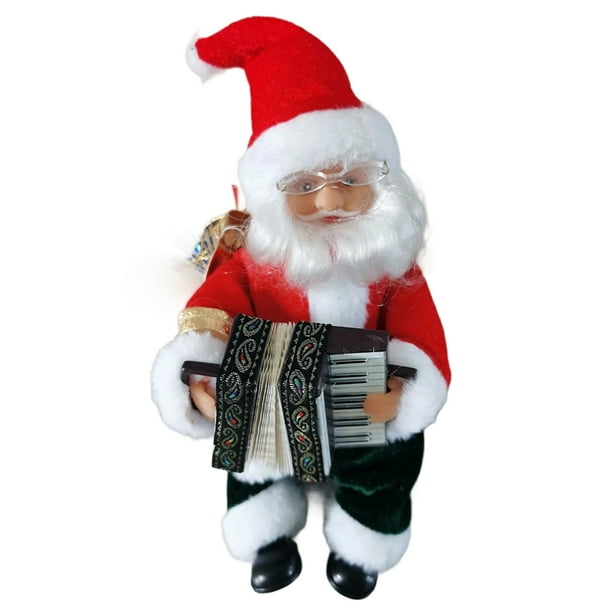 MuñEca de Navidad Juguete EléCtrico Cadera Sacudiendo Franela Baile Navidad Papá Juguete para NiñOs A